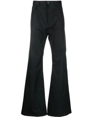 Balenciaga Flared Cotton Trousers - Blue