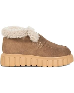 Voile Blanche 40Mm Fur Trim Boots - Brown