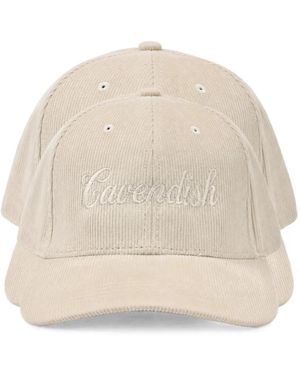CAVENDISH® Logo-Embroidered Corduroy Cap - Natural