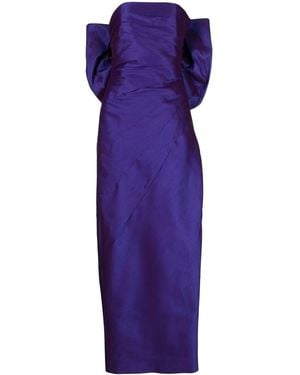 Bambah Oversize Bow Detail Gown - Purple
