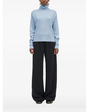 Mark Kenly Domino Tan Krystal Geribbelde Kasjmier Coltrui - Blauw