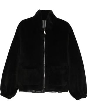 Simonetta Ravizza Reversible Shearling Coat - Black