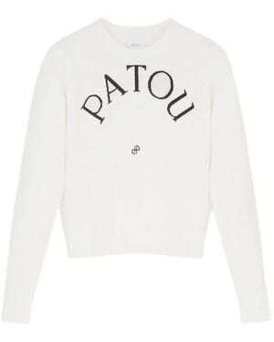 Patou Pullover Mit Logo-Stickerei - Weiß