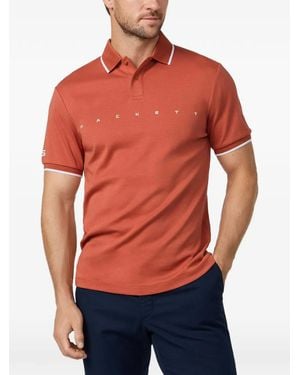 Hackett Polo Con Logo Estampado - Rojo
