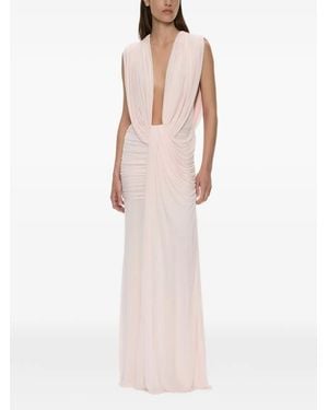 Christopher Esber Ripple-Drape Maxi Dress - Pink