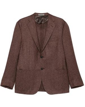 Corneliani Button Single-Breasted Jacket - Brown