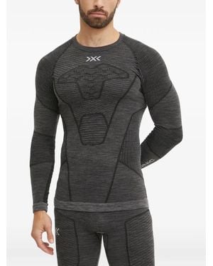 X Bionic Symbio Long-Sleeve Paneled Sweater - Gray