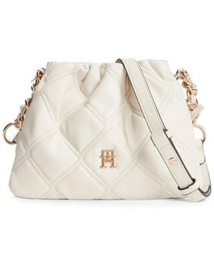 Tommy Hilfiger Quilted-Effect Cross Body Bag - Natural