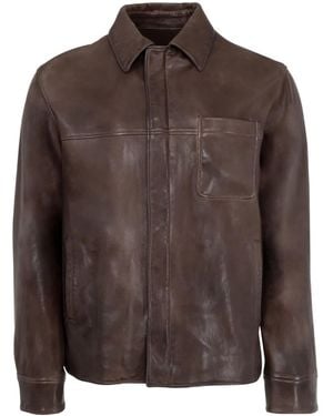 Loewe Klassische Lederjacke - Braun