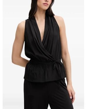 Liu Jo Wrap-Style Top - Black