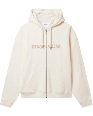 Axel Arigato Rhys Logo-Embroidered Zip-Up Hoodie - White
