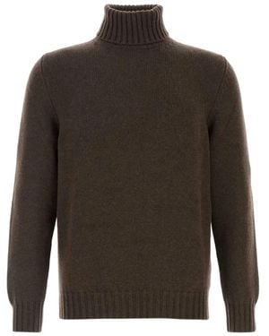 Fedeli Rollkragenpullover aus Kaschmir - Braun