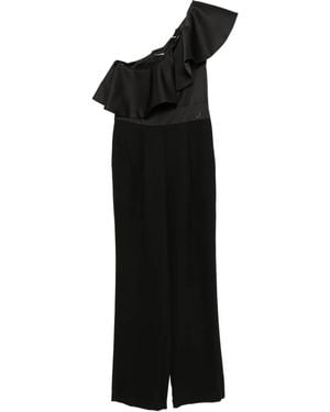 Karl Lagerfeld One-Shoulder Jumpsuit - Black