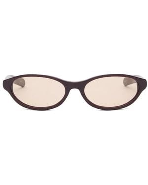 FLATLIST EYEWEAR Olympia Zonnebril Met Ovalen Montuur - Naturel
