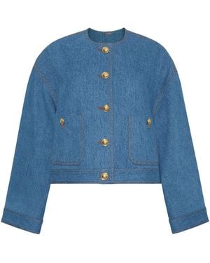 Adam Lippes Nessy Denim Jacket - Blue
