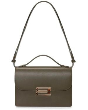 Victoria Beckham Dorian Leather Shoulder Bag - Brown