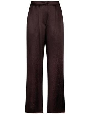 Liu Jo Slit-Satin Trousers - Brown