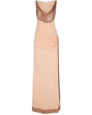 Rabanne Cowl-Neck Maxi Dress - Pink