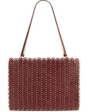 Rabanne 1969 Flip Iconic Discs Shoulder Bag - Red
