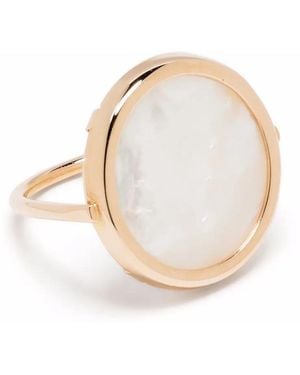 Ginette NY 18Kt Rose Mother Of Pearl Disc Ring - Pink