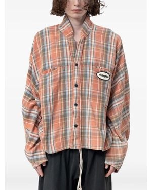 RRR123 Archival Plaid Nazarene Shirt - Pink
