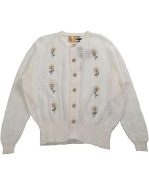 Magliano Floral-embroidered Cardigan - ホワイト