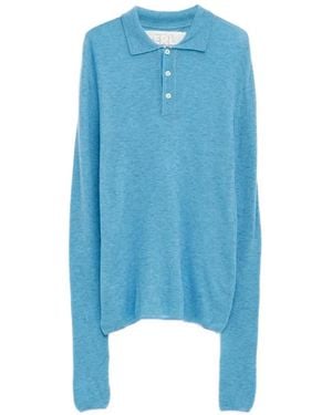 ERL Buttoned Polo Shirt - Blue