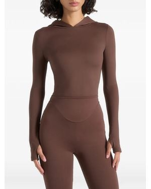 Manière De Voir Langärmeliger Body - Braun
