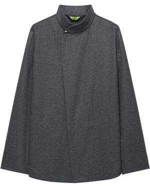 Shanghai Tang Quiet Fortune Cape Jacket - Grey