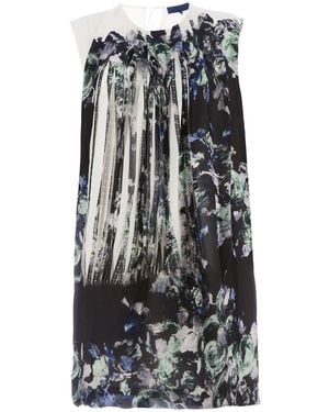 Sharon Wauchob Printed Front Silk Dress - Negro