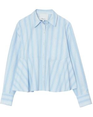3.1 Phillip Lim Camisa A Rayas Con Peplum - Azul