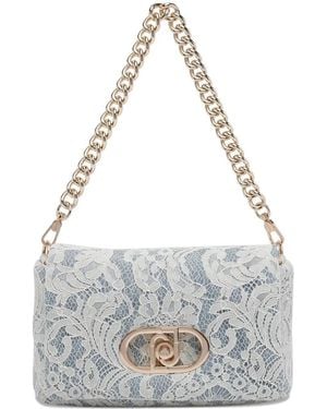 Liu Jo Logo Floral-Embroidered Shoulder Bag - White
