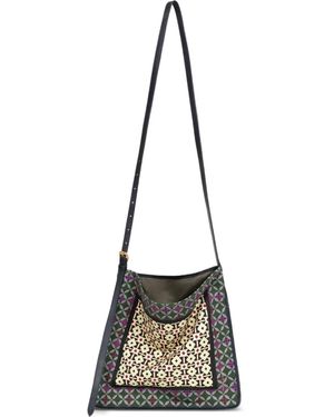 Dries Van Noten Kleine Sjaaltas Met Geometrisch Patroon - Wit