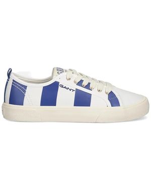 GANT Zoewill Striped Lace-Up Sneakers - Blue
