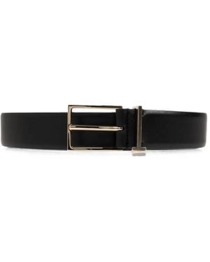 Tom Ford Leather T Loop Belt - White
