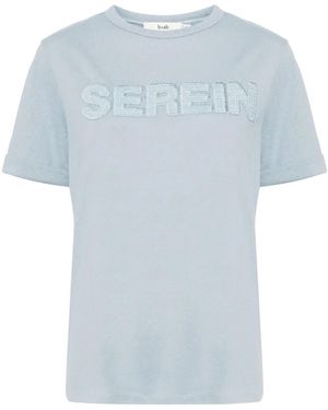 B+ AB Patch-Detail Jersey T-Shirt - Blue