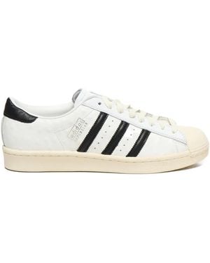 adidas Originals Superstar 3-Stripes Leather Trainers - Natural