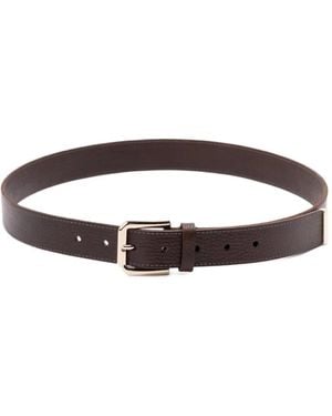 Brunello Cucinelli Leather Buckle Belt - White