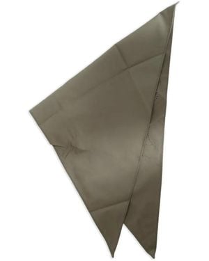 Satisfy Triangular Perforated-Detail Scarf - Gray
