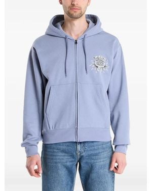 Vans Logo-Print Zip-Up Hoodie - Blue