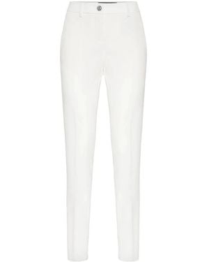 Philipp Plein Mid-Rise Slim-Fit Pants - White