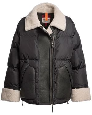 Parajumpers Chyna Steppjacke Mit Shearling-Besatz - Schwarz