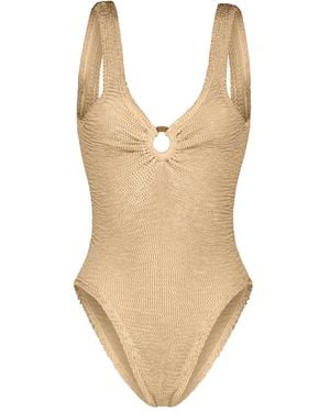 Paramidonna Romana Ring-Detail Swimsuit - Natural