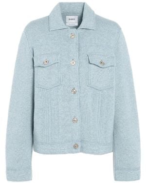Barrie Contrast-Stitching Denim-Effect Jacket - Blue