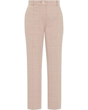 Rosetta Getty Karierte Skinny-Hose - Natur