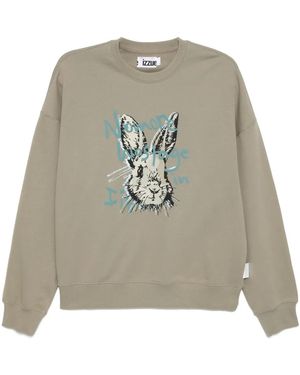 Izzue Sweatshirt Mit Grafischem Print - Weiß