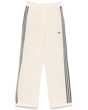 adidas クロシェニット パンツ - ナチュラル