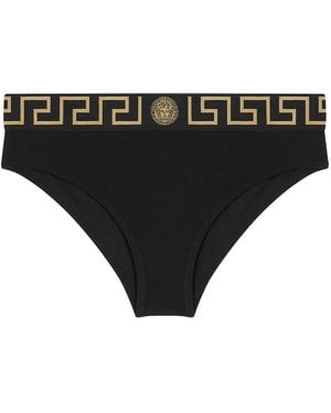 Versace Cotton Jersey Briefs - Black