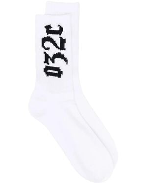 032c ロゴ 靴下 - ホワイト