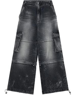 we11done Cargo-pocket Cotton Jeans - Grey